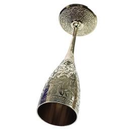 Silver-plated bronze glass (h-20 cm)