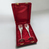 Silver plated bronze glasses (eg 2 pieces) (h-20 cm) (19x20x8.5 cm)