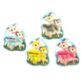 Магнит на холодильник "Козочки"  (7х6х1 см)