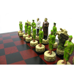 Шахматы антик "Вторая мировая" (43,5х37,5х7,5 см)