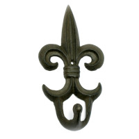 Clothes hanger "Royal lily" cast iron (19.5x10x3.5 cm)