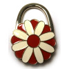 Сумкодержатель для жіночої сумочки "Квітка-Замок червоно-білий" (6х4х1,5 см)