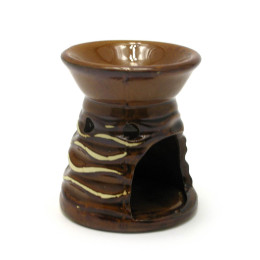 Aroma lamp brown ceramics (8x7x7 cm)