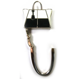 Сумкодержатель для женской сумочки "Сумочка" черно-белая(7х5х1,5 см)