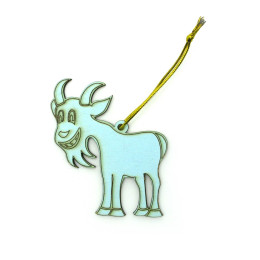 Christmas tree decoration "Year of the blue wooden goat 2015"