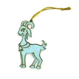 Christmas tree decoration "Year of the blue wooden goat 2015"