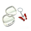 Mirror with keychain set (14x12x2 cm)