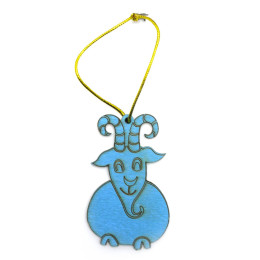 Christmas tree decoration "Year of the blue wooden goat 2015"