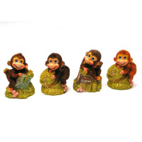 Обезьянка копилка на деньгах (1шт/уп)(12х9х7 см)