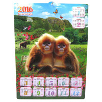Календарь объемный пластиковый 2016 "Обезьянка" (46,5х34 см)