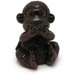 Обезьянка каменная крошка "Не говорю" С (4,5х3,5х3 см)