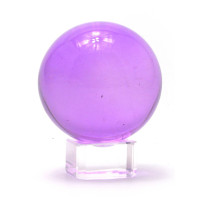 Crystal ball on stand purple (5 cm)