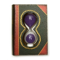 Часы песочные "Книга" фиолетовый  песок (11х8х3,5 см)