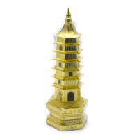 Backlit metal pagoda (17.5x6x6 cm)