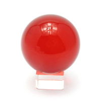 Crystal ball on stand red (6 cm)