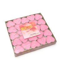Candles "Hearts" pink (set of 50 pieces) (17x16x2 cm)