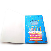 Открытка музыкальная  с конвертом "Happy bithtday"(19х13 см)