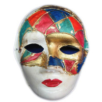 Mask carnival Venetian papier-mâché (25cm)C