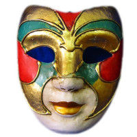 Mask carnival Venetian papier-mâché (23cm)