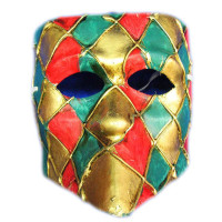 Mask carnival Venetian papier-mâché (16.5cm)