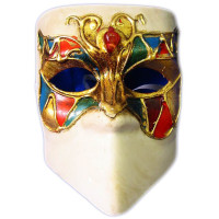 Mask carnival Venetian papier-mâché (16.5cm)