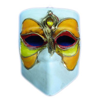 Mask carnival Venetian papier-mâché (16.5cm)
