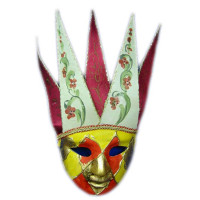 Mask carnival Venetian papier-mâché (44.5cm)