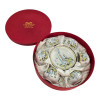 Round porcelain set (110 ml) (6SCS173) 6 cups + 6 saucers "Chinese Woman" (h-5.5 cm, d-5 cm, saucer d 11 cm)