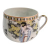 Round porcelain set (110 ml) (6SCS173) 6 cups + 6 saucers "Chinese Woman" (h-5.5 cm, d-5 cm, saucer d 11 cm)