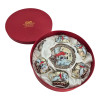 Round porcelain set (110 ml) (6SCS102) 6 cups + 6 saucers "Sakura" (h-5.5 cm, d-5 cm, saucer d 11 cm)