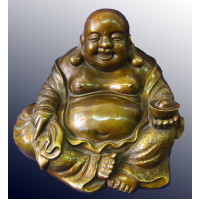Hotei seated bronze