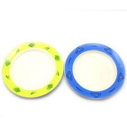 Тарелка Будянский фаянс (d-240 мм) "Цветная" (24 шт/ящ)