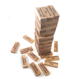 Игра настольная "Дженга" с фантами взрослые (14+) (60 брусков)(28,5х7х7 см)c