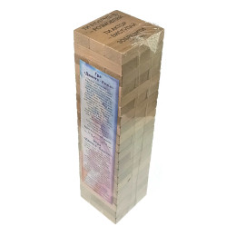 Board game "Jenga with forfeits", in Ukrainian (60 pieces) (28.5 x 7 x 7 cm), solid wood