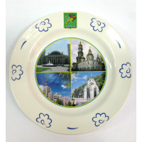 Plate Budyansky faience with stand (d-240 mm) "Kharkov" (24 pcs/box) (under the order)