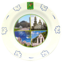 Plate Budyansky faience (d-240 mm) "Kharkov" (24 pcs/box)