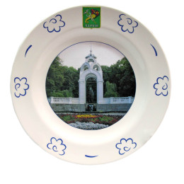 Тарелка Будянский фаянс (d-240 мм) "Харьков" (24 шт/ящ)(есть подставки, под заказ)