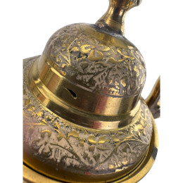 УЦЕНКА. Чайник бронзовый с горелкой на подставке (30,5х19х16 см)