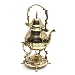 Чайник бронзовый с горелкой on a stand (30,5х19х16 cm)