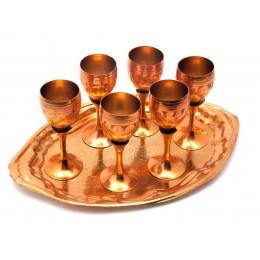Bronze glasses on a tray 