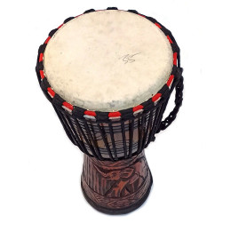 Барабан різьблене дерево зі шкірою (50х27х27 см) B