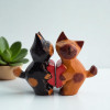 Cats couple with heart tree (13.5x8x3 cm)