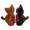 Cats couple with heart tree (13.5x8x3 cm)