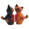 Cats couple with heart tree (13.5x8x3 cm)
