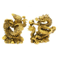 Дракон та Фенікс кам'яна крихта (дракон 12,5х12х7 см, фенікс 12х10,5х7 см)