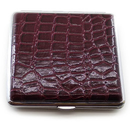 Cigarette case "cherry crocodile"(10x8.5x2 cm)