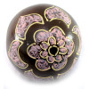 Carved terracotta brown painted ball (d-8 cm)