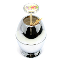 Stand for toothpicks metal (when pressed, they move out) (10x6.5x6.5 cm)