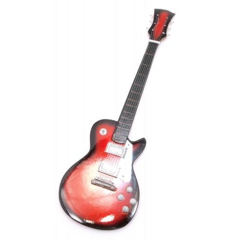 Guitar miniature wood red (24x8x1.5 cm)