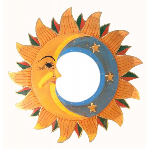 Зеркало мозаичное "Луна и Солнце" (d-40 cм)